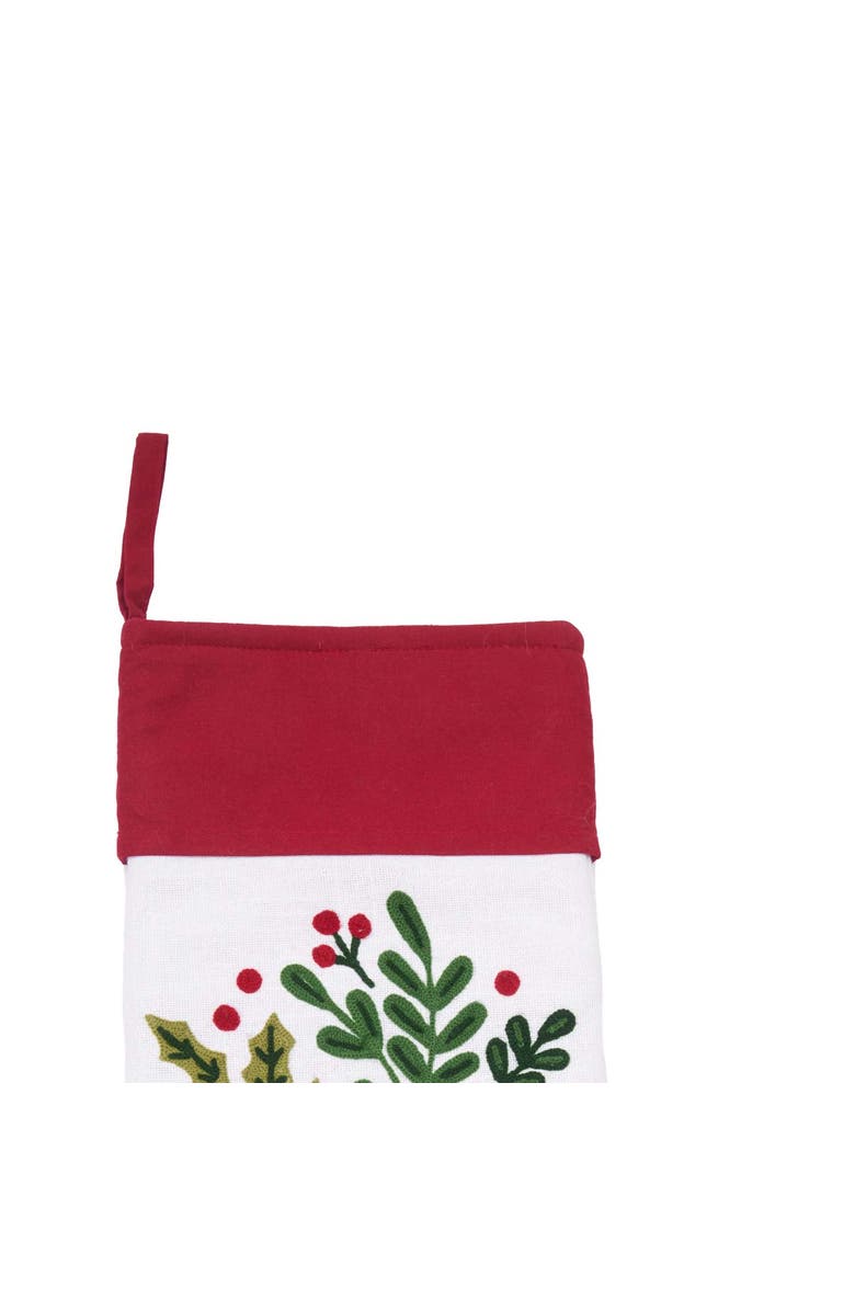 C&F Home Botanical Holly Leaves Berries Branch Christmas Stocking 20", Alternate, color, Red