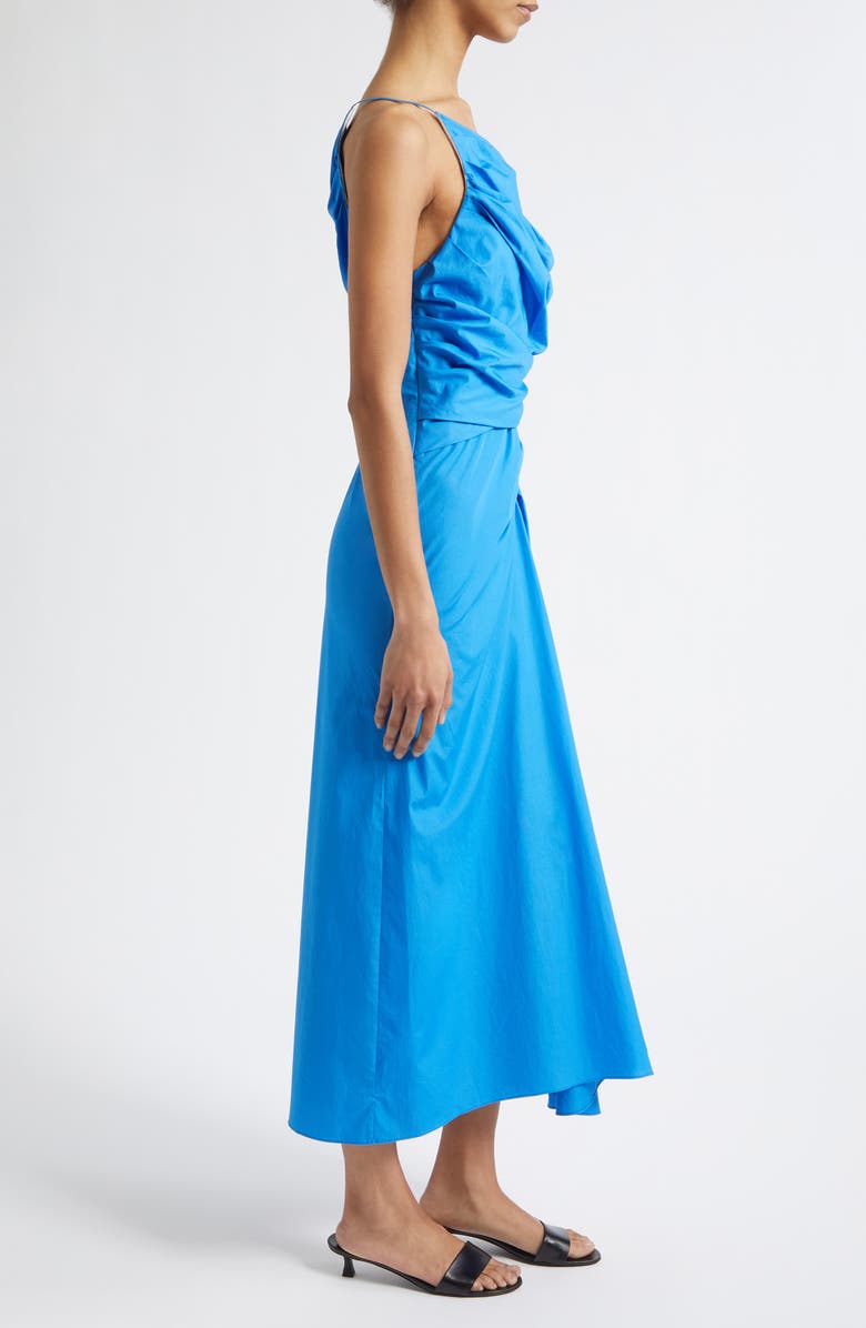 A.L.C. Juno One-Shoulder Cotton Dress, Alternate, color, Cornflower