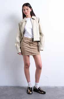 Topshop Denim Miniskirt