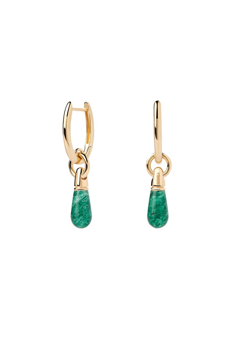 Jupiter Single Hoop, Main, color, Green Aventurine