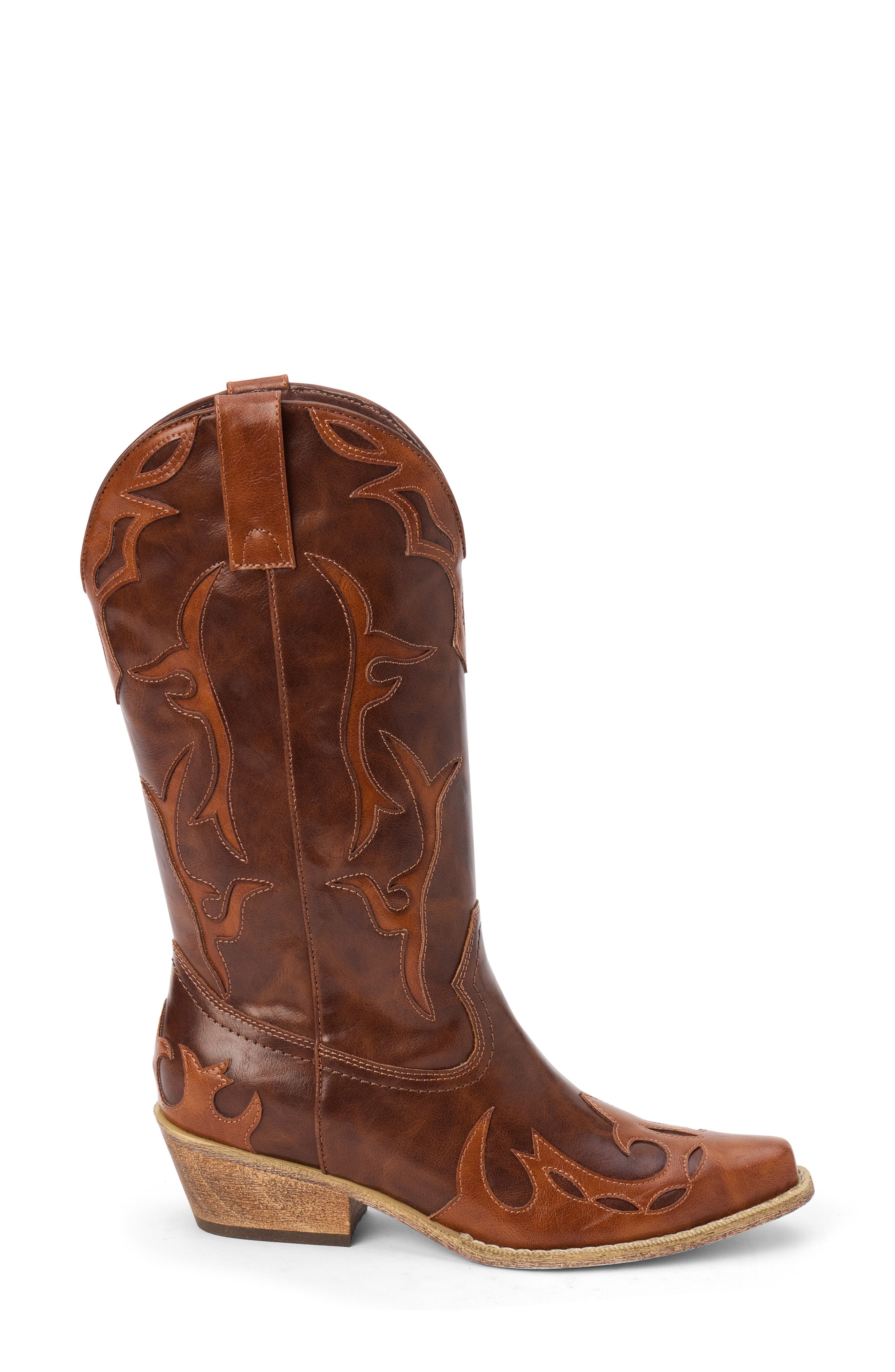 Wylie Western Boot, Alternate, color, BROWN/ SADDLE