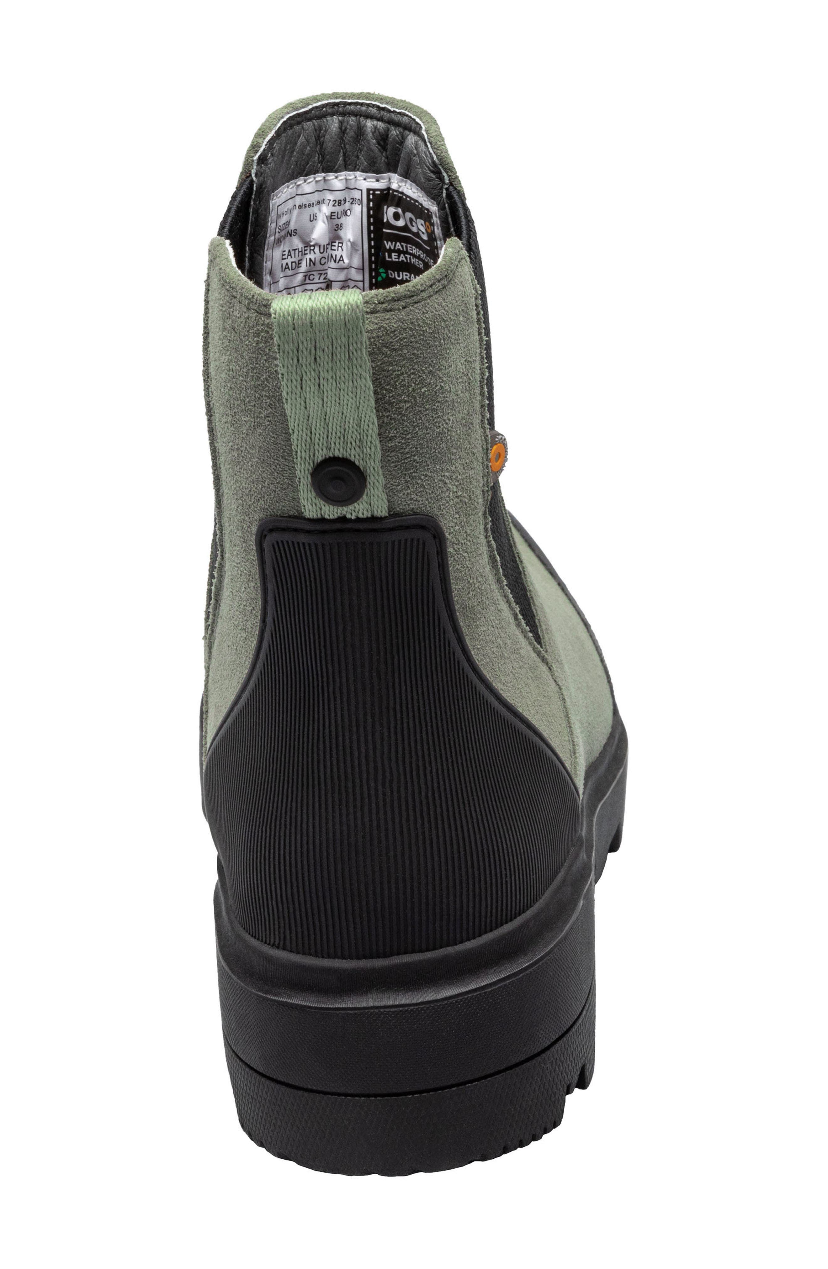 Holly Waterproof Chelsea Boot, Alternate, color, GREEN ASH