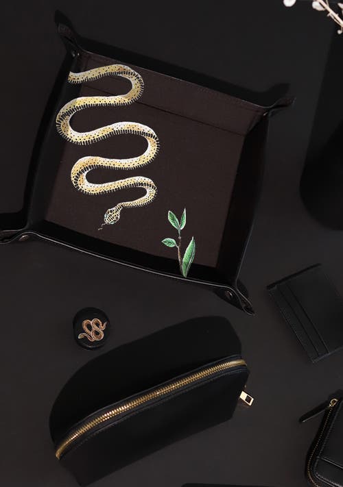 Alepel Serpent Leather Tray In Serpent