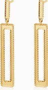 Oradina 14K Gold Frame Drop Earrings