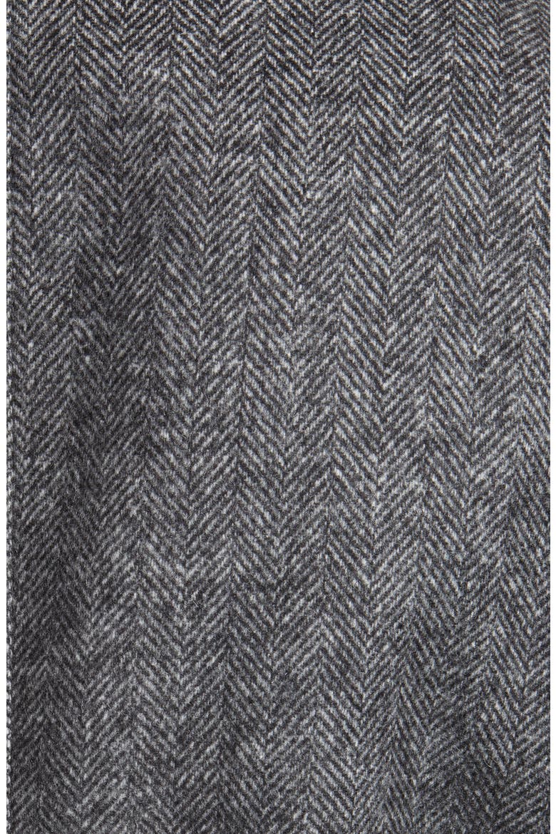 Wool Blend Car Coat, Alternate, color, GREY HERRINGBONE