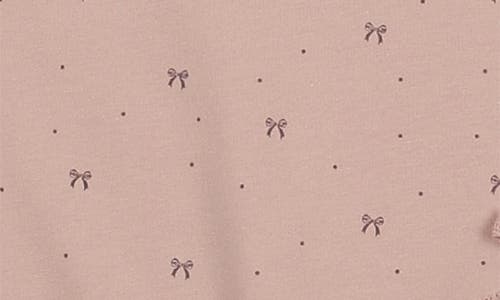 Maniere Manière Bow Wrap Cotton Blend Footie In Pink