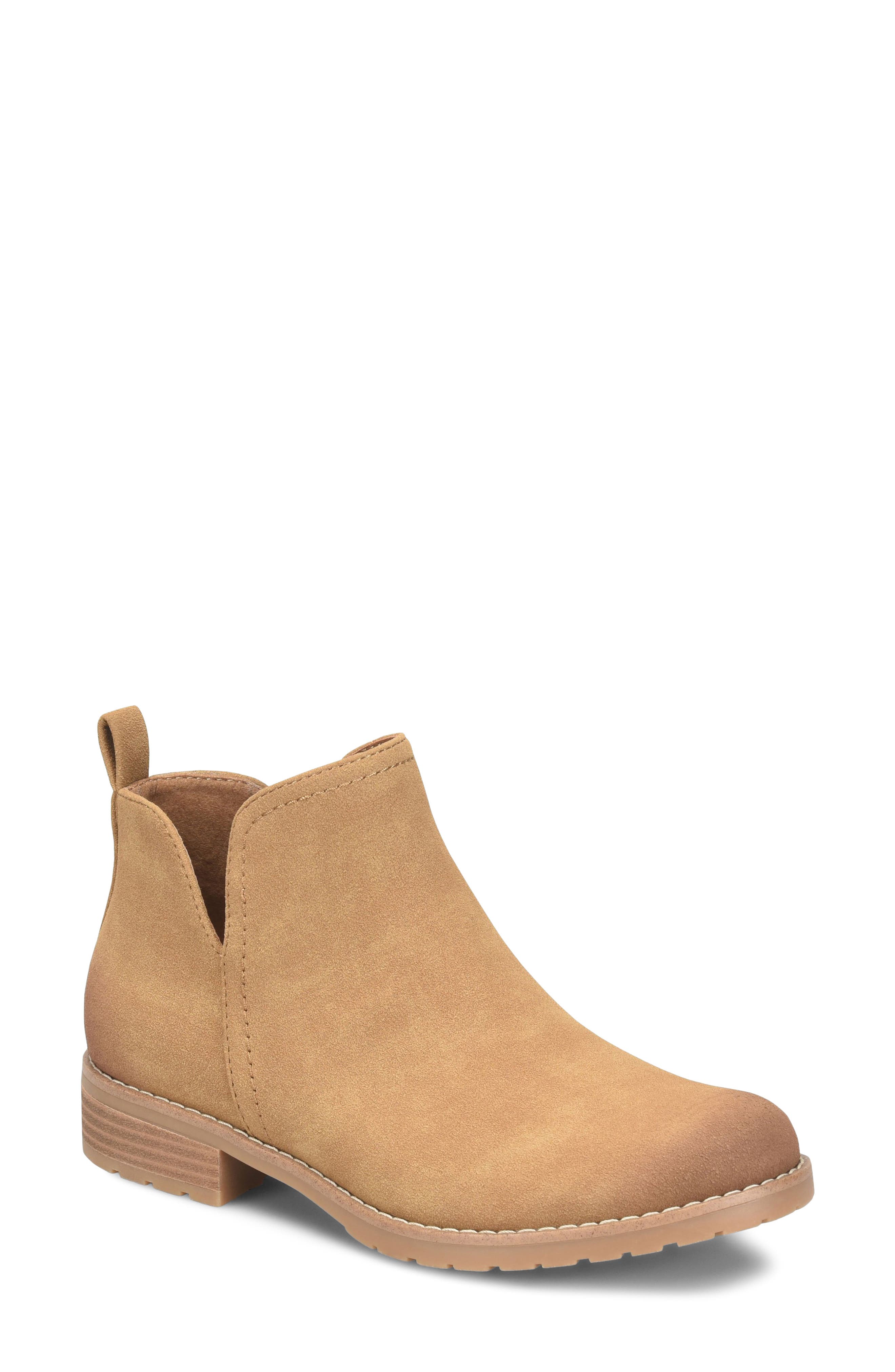 Colette Faux Leather Bootie, Main, color, STONE
