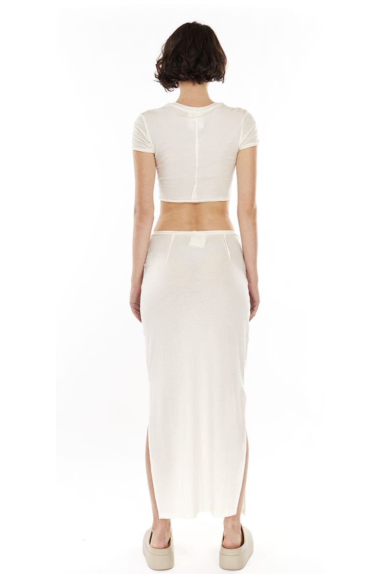Papper Short Sleeve Crop Top, Alternate, color, White