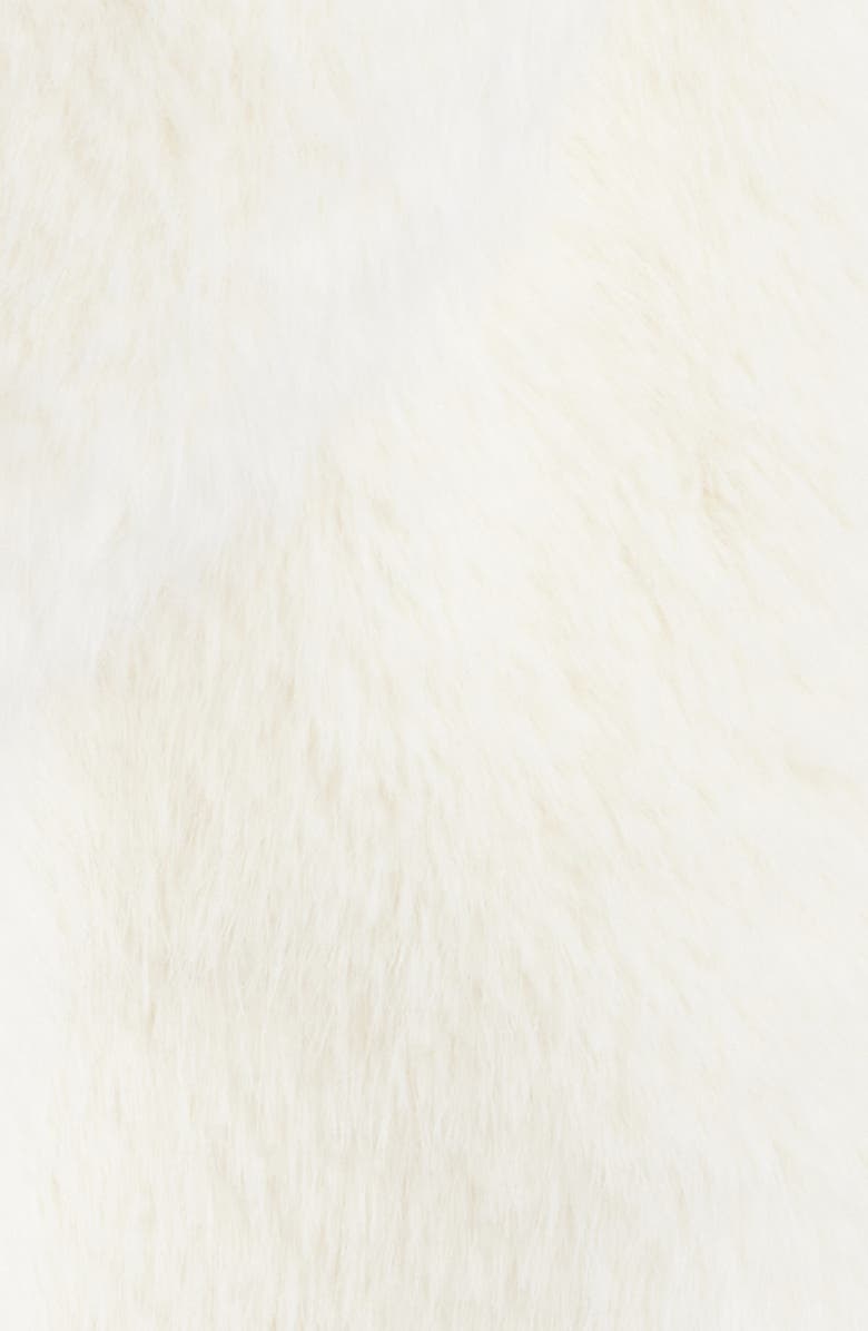 Steve Madden Hestia Crop Faux Fur Jacket, Alternate, color, Cream