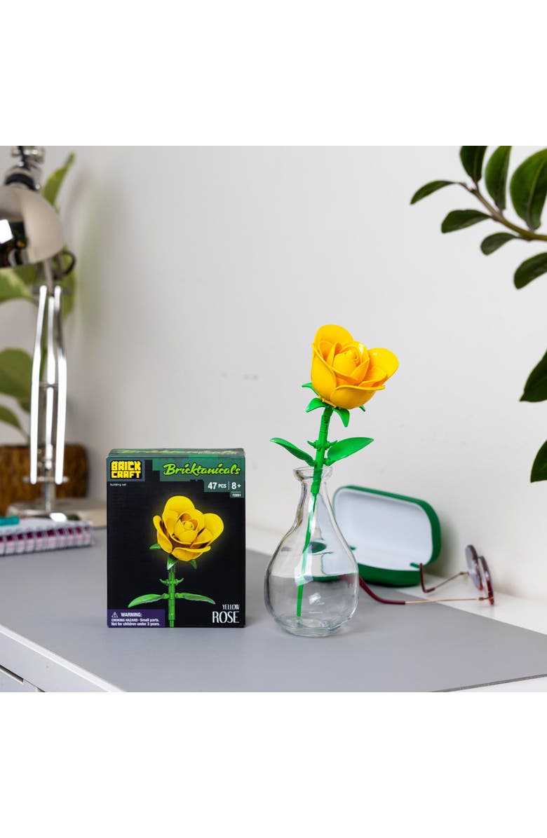 Brickcraft Bricktanicals Yellow Rose Building Set, Alternate, color, Beige