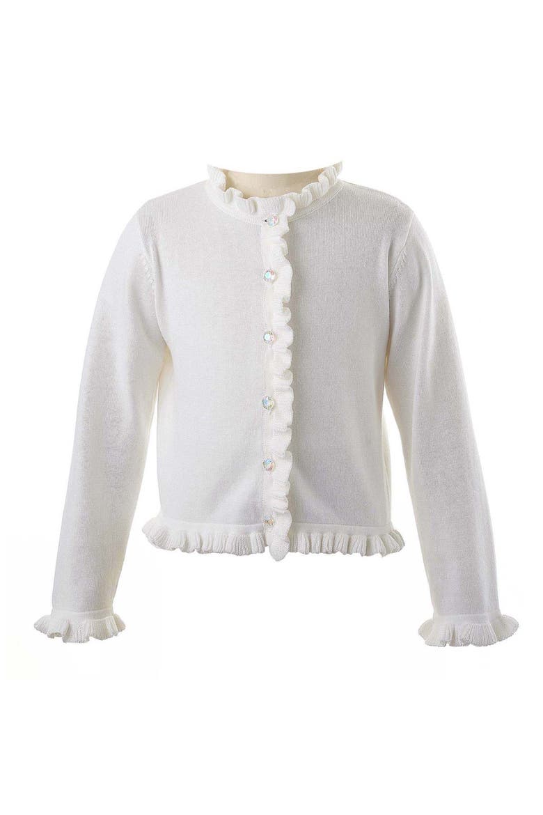 Frill Cardigan, Main, color, White