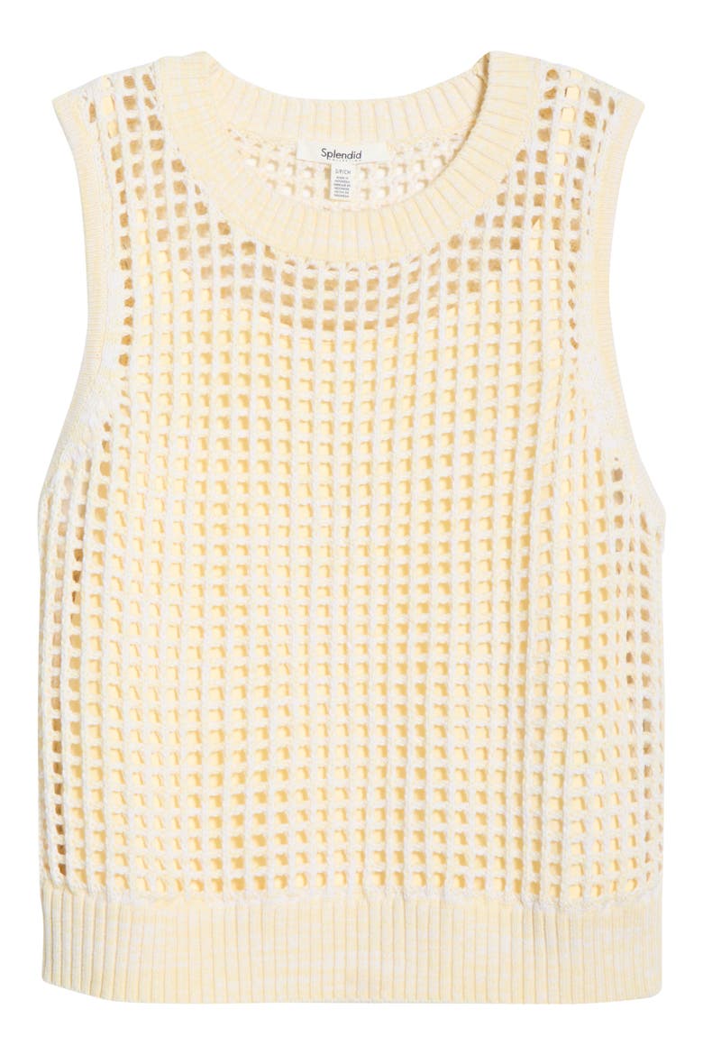 Camellia Open Knit Sleeveless Sweater, Alternate, color, HONEYSUCKLE BEIGE