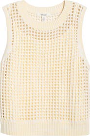 Splendid Camellia Open Knit Sleeveless Sweater