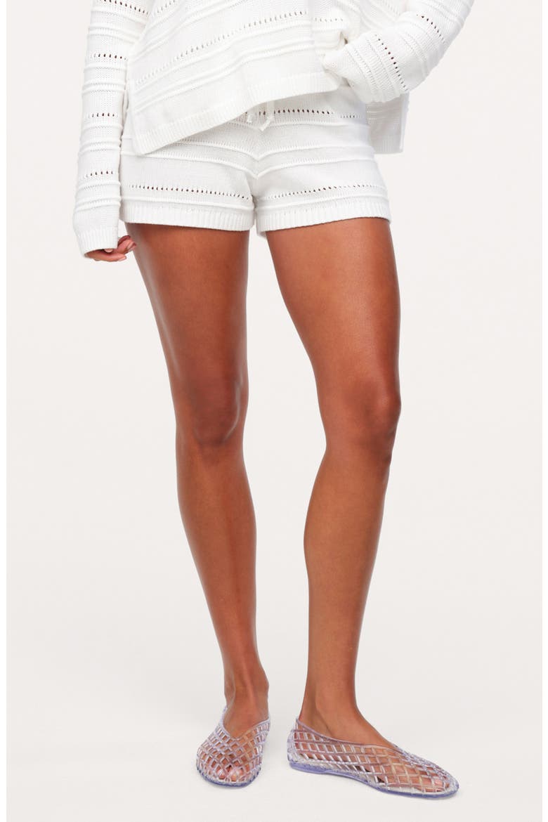 Marine Knit Shorts, Main, color, WHITE