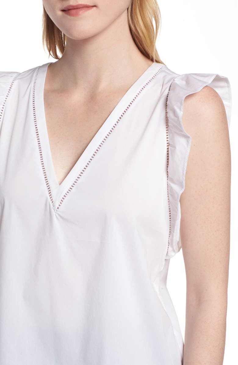1901 Ruffle Cotton Poplin Blend Top, Alternate, color,