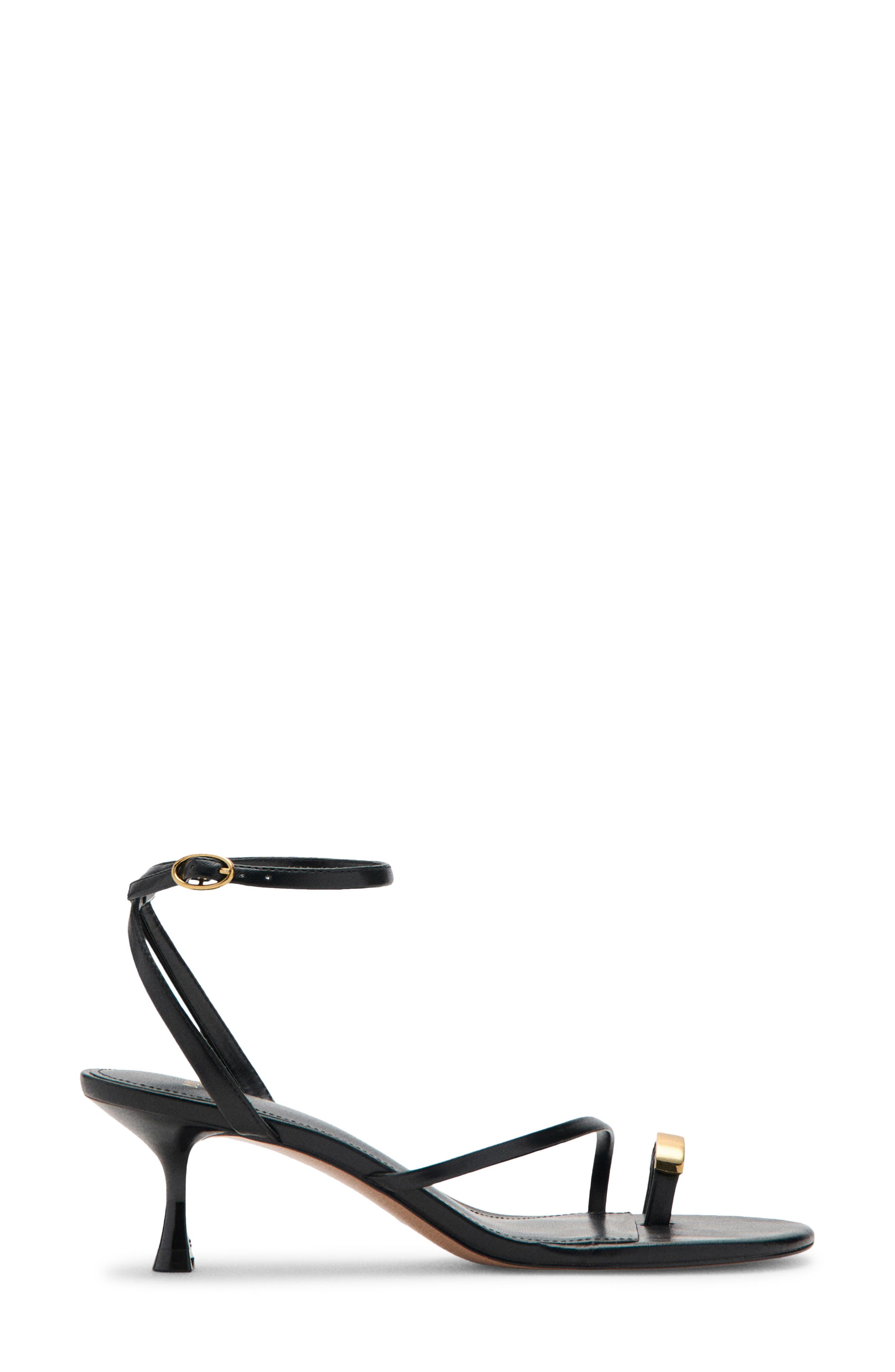 MANGO Niza Ankle Strap Sandal, Alternate, color, Black