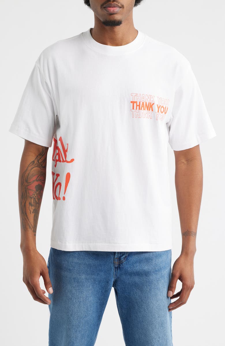 MARKET Thank You Takeout Bag Graphic T-Shirt, Main, color, White