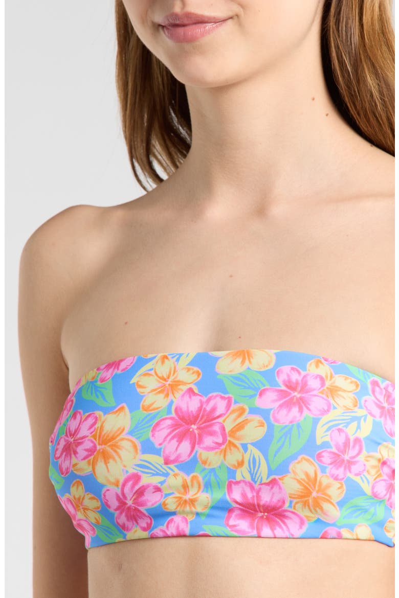 Malibu Cover Bandeau Swim Top, Alternate, color, BLUE