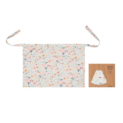 Fabric Flower Half Apron Spring Kitchen Textile Home Decor Polyester Stylish and Functional Cooking Accessory