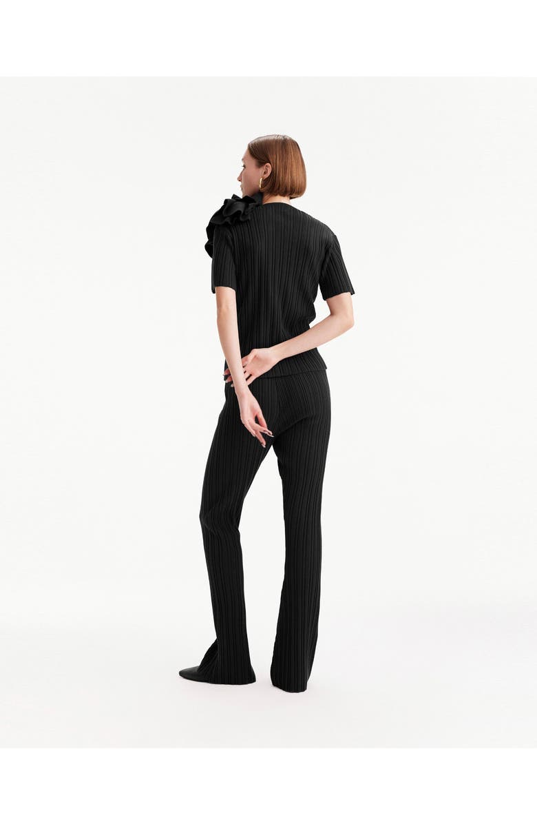 THEO The Label Pallas Rib Knit Bootcut Pant, Alternate, color, 