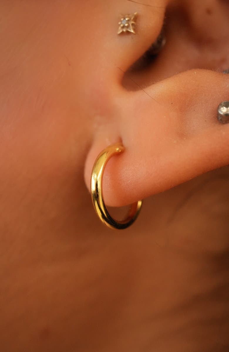 Argento Vivo Sterling Silver Argento Vivo Milano Sterling Hoop Earrings, Alternate, color, Gold