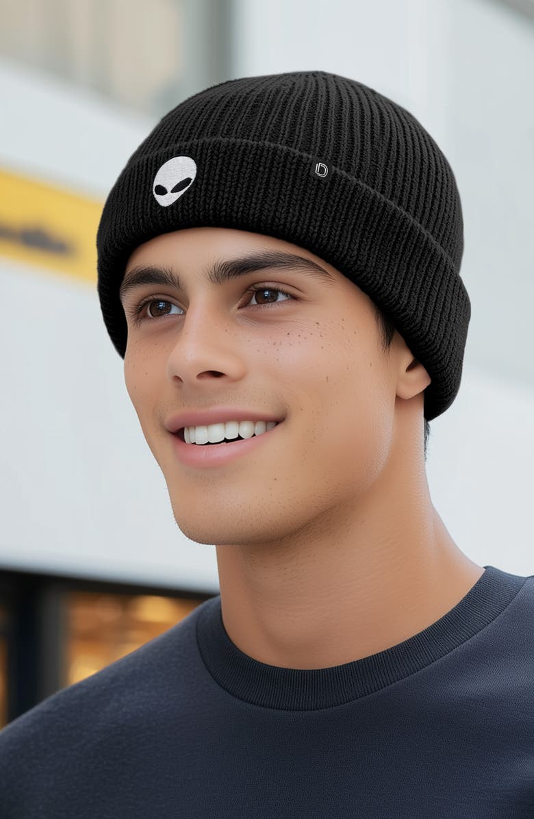 Dalix Alien Beanie, Alternate, color, Black