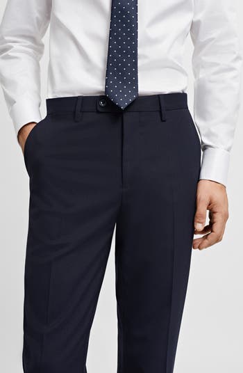 Superslim Fit Flat Front Stretch Dress Pants