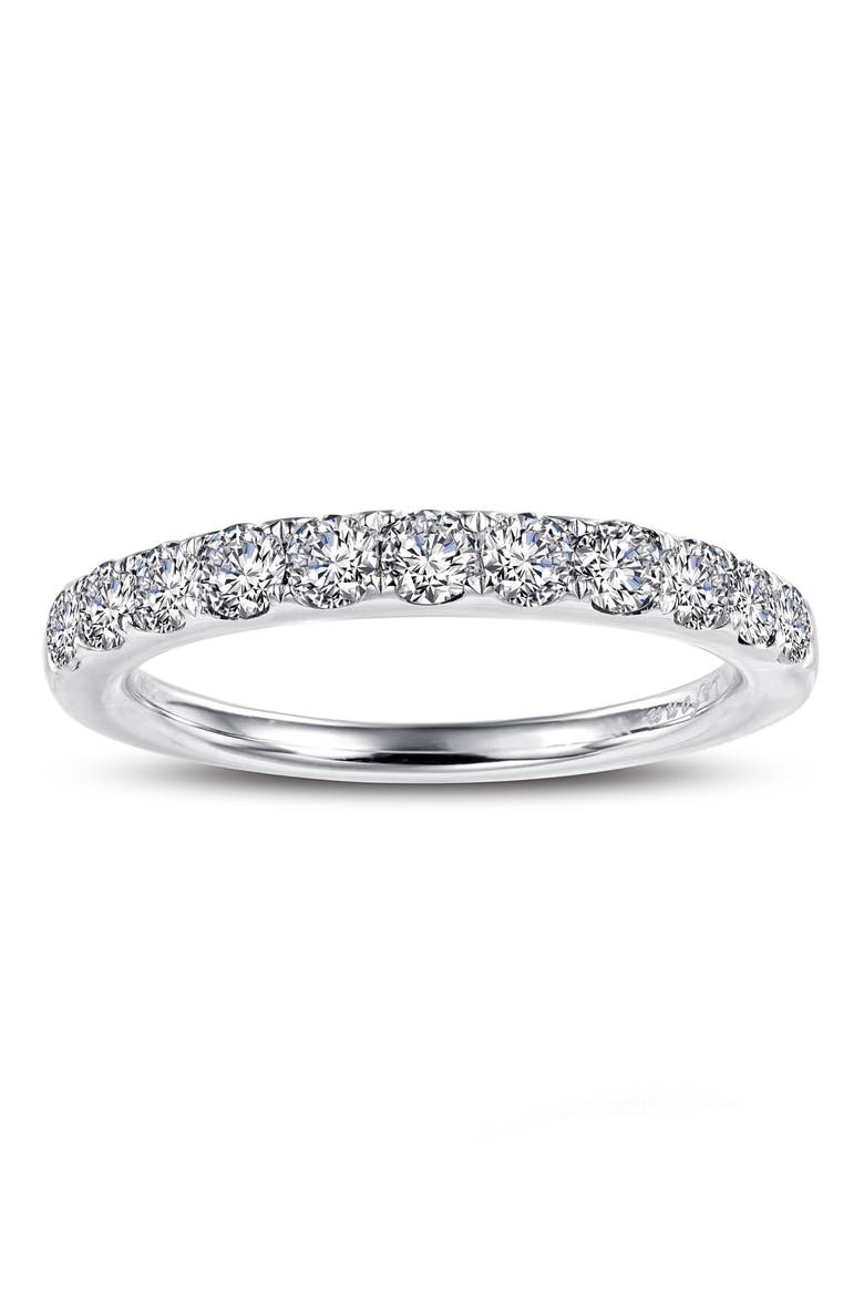 Simulated Diamond Birthstone Band Ring, Alternate, color, APRIL - CLEAR/ SILVER