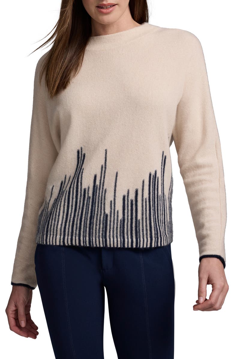 NIC+ZOE Flame Stitch Cashmere Sweater, Main, color, 