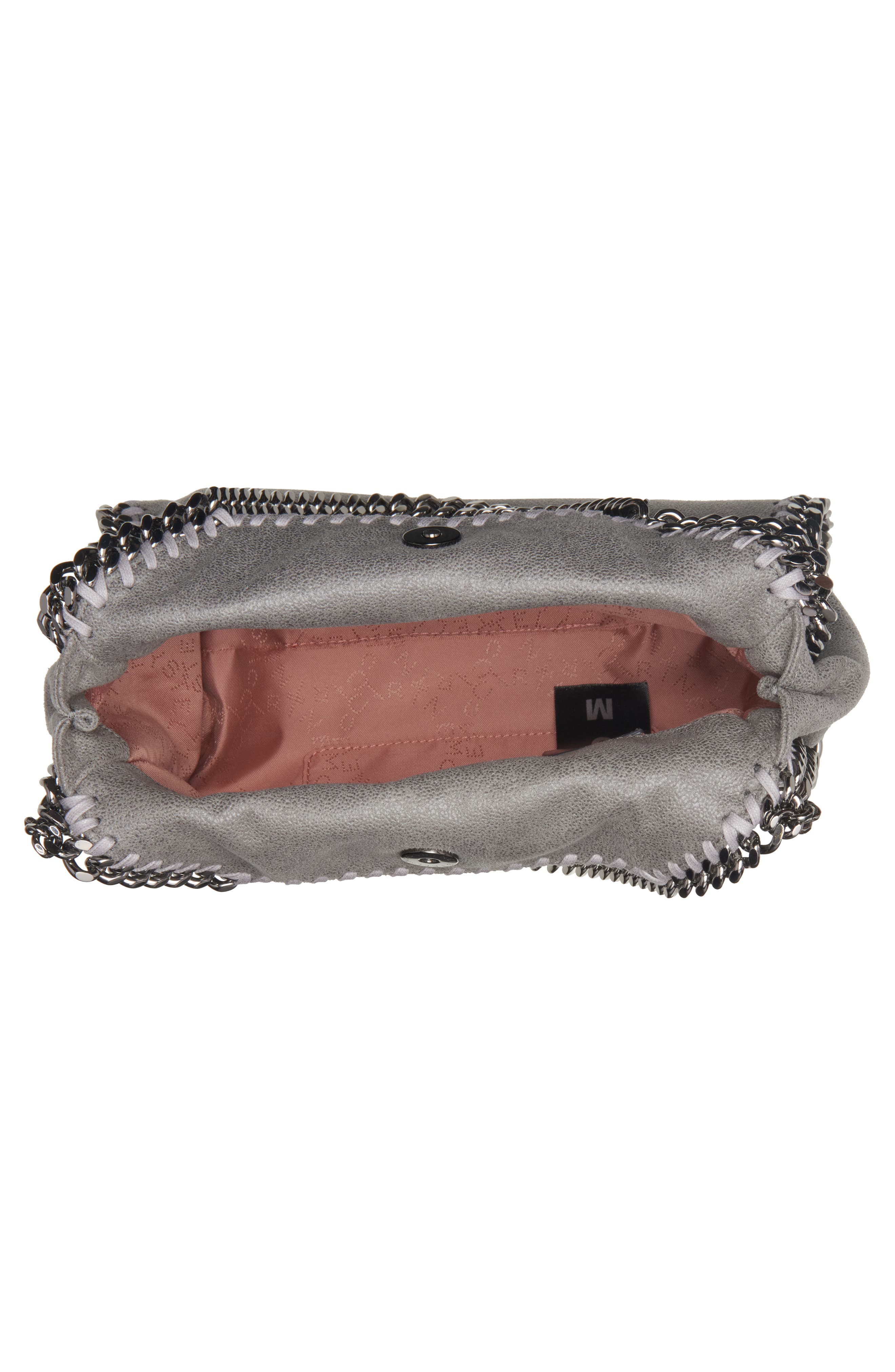 Falabella Shaggy Deer Faux Leather Foldover Tote, Alternate, color, LIGHT GREY