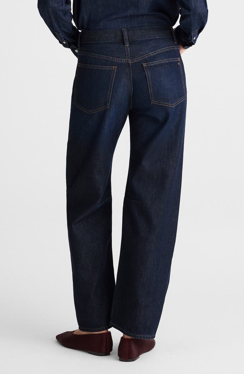 Madewell The Darted Barrel Leg Jeans, Alternate, color, Foundry Wash