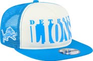 New Era Men's New Era Cream/Blue Detroit Lions Cutout A-Frame 9FIFTY Snapback Hat