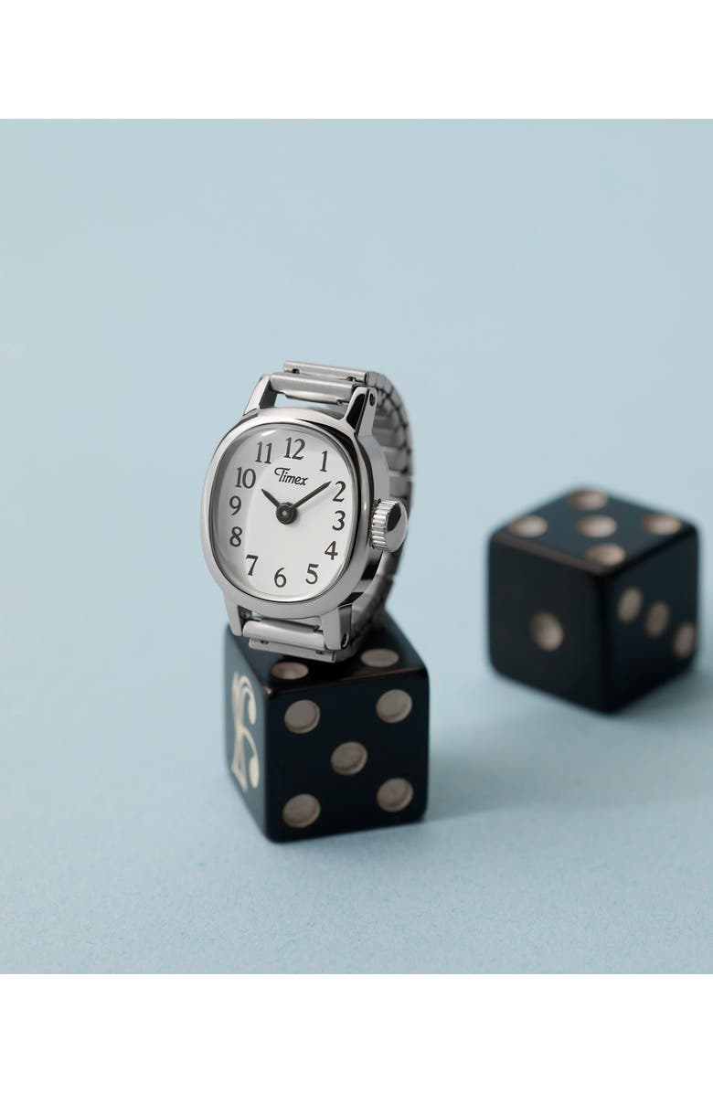 Timex<sup>®</sup> Cavatina<sup>®</sup> Bracelet Ring Watch, 16mm, Alternate, color, Silver-Tone