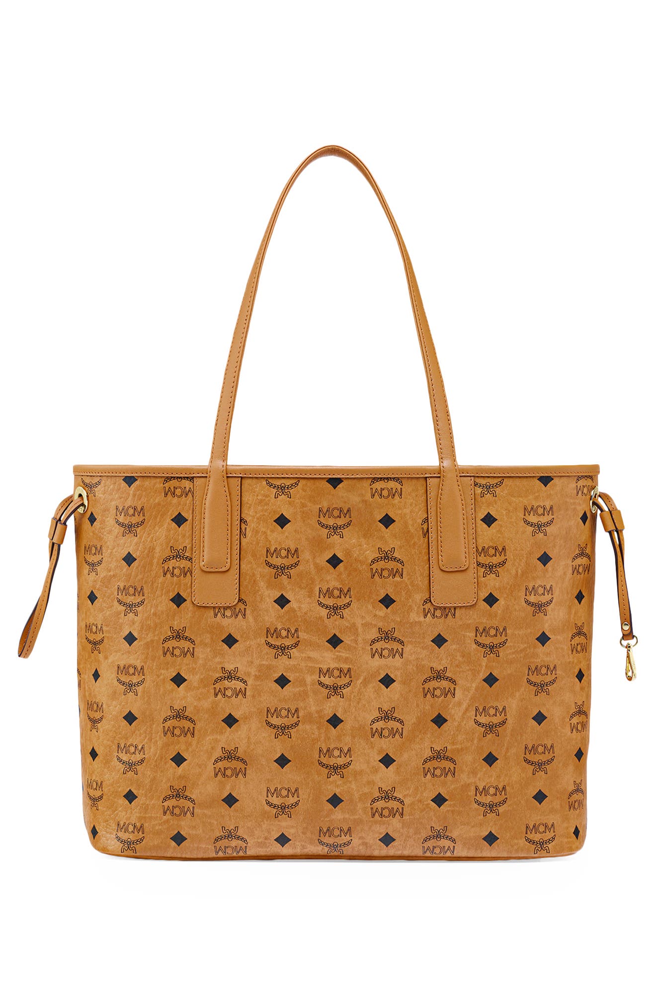 MCM Medium Liz Reversible Shopper, Alternate, color, Cognac