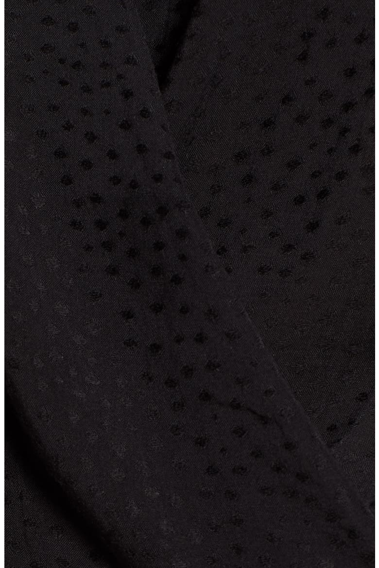 Side Button Textured Satin Wrap Top, Alternate, color, BLACK