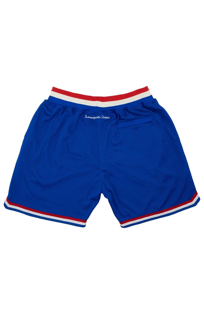 RINGS & CRWNS Men's Rings & Crwns Royal Indianapolis Clowns Replica Mesh Shorts, Alternate, color, 