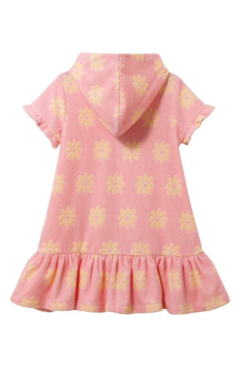 Andy & Evan Kids' Hooded Terry Cover-Up Dress, Alternate, color, Pink Floral