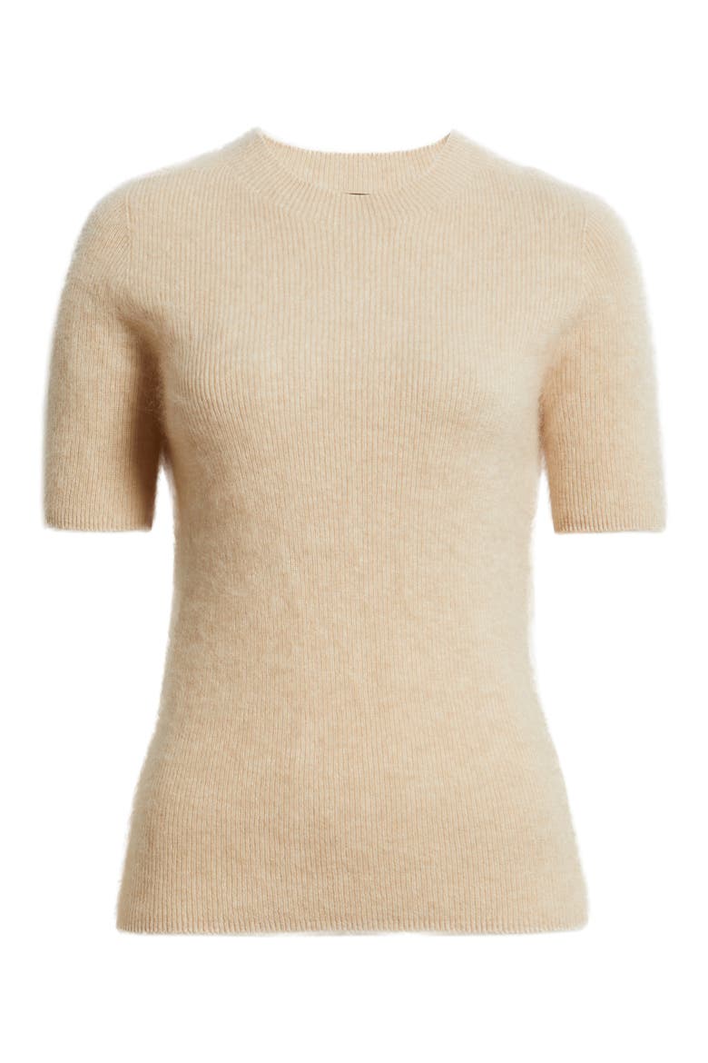 The Yelena Short Sleeve Cashmere Sweater, Alternate, color, SPUN BEIGE