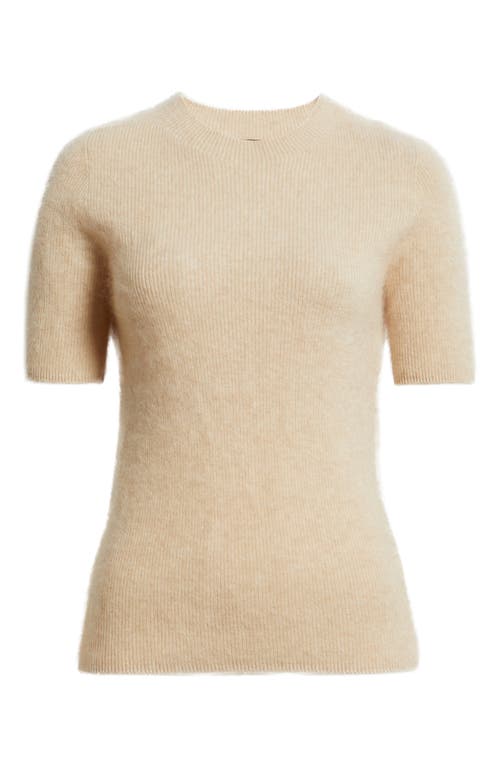 Elie Tahari The Yelena Short Sleeve Cashmere Sweater In Neutral