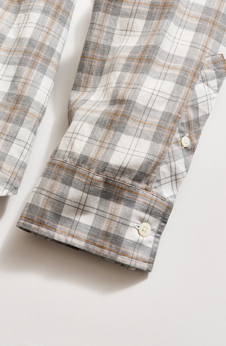 Billy Reid Hutcheson Plaid Cotton Button-Up Shirt, Alternate, color, Grey Multi