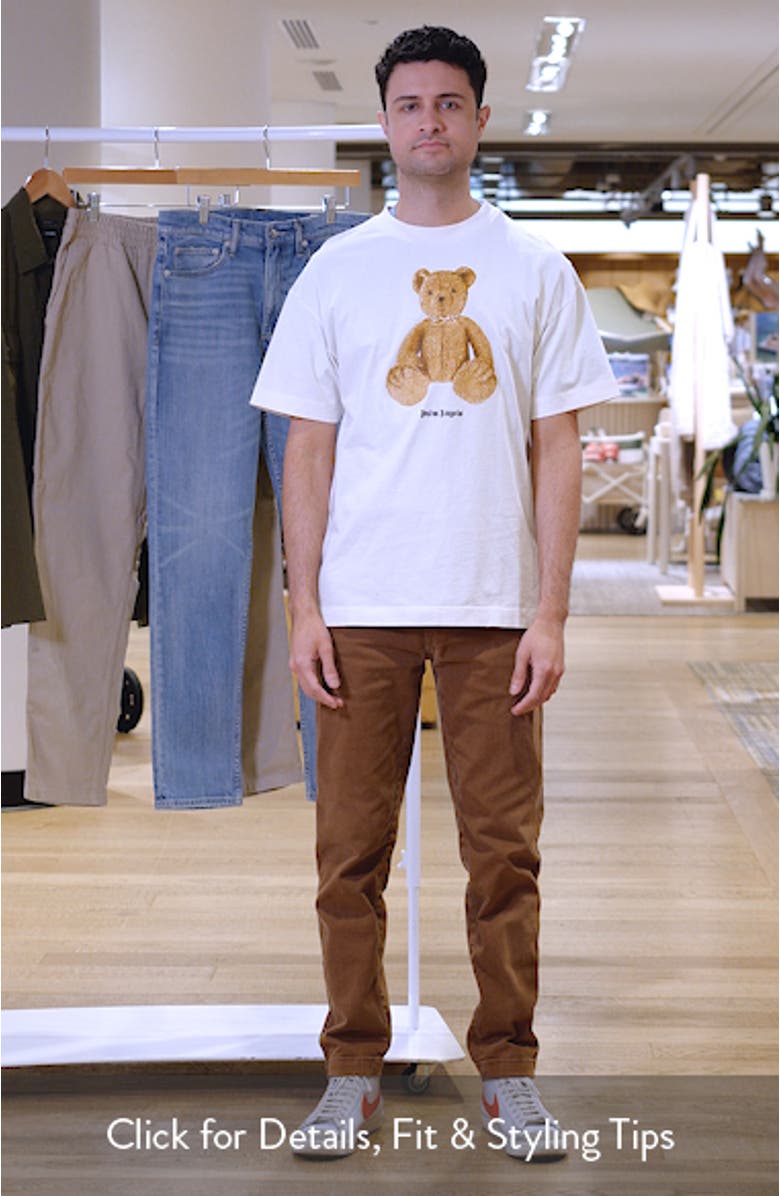 Bear Regular Fit Cotton Graphic T-Shirt, sales video thumbnail