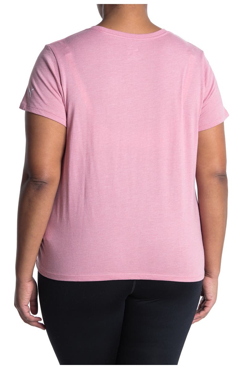 PUMA Logo Heathered Short Sleeve Tee, Alternate, color, 