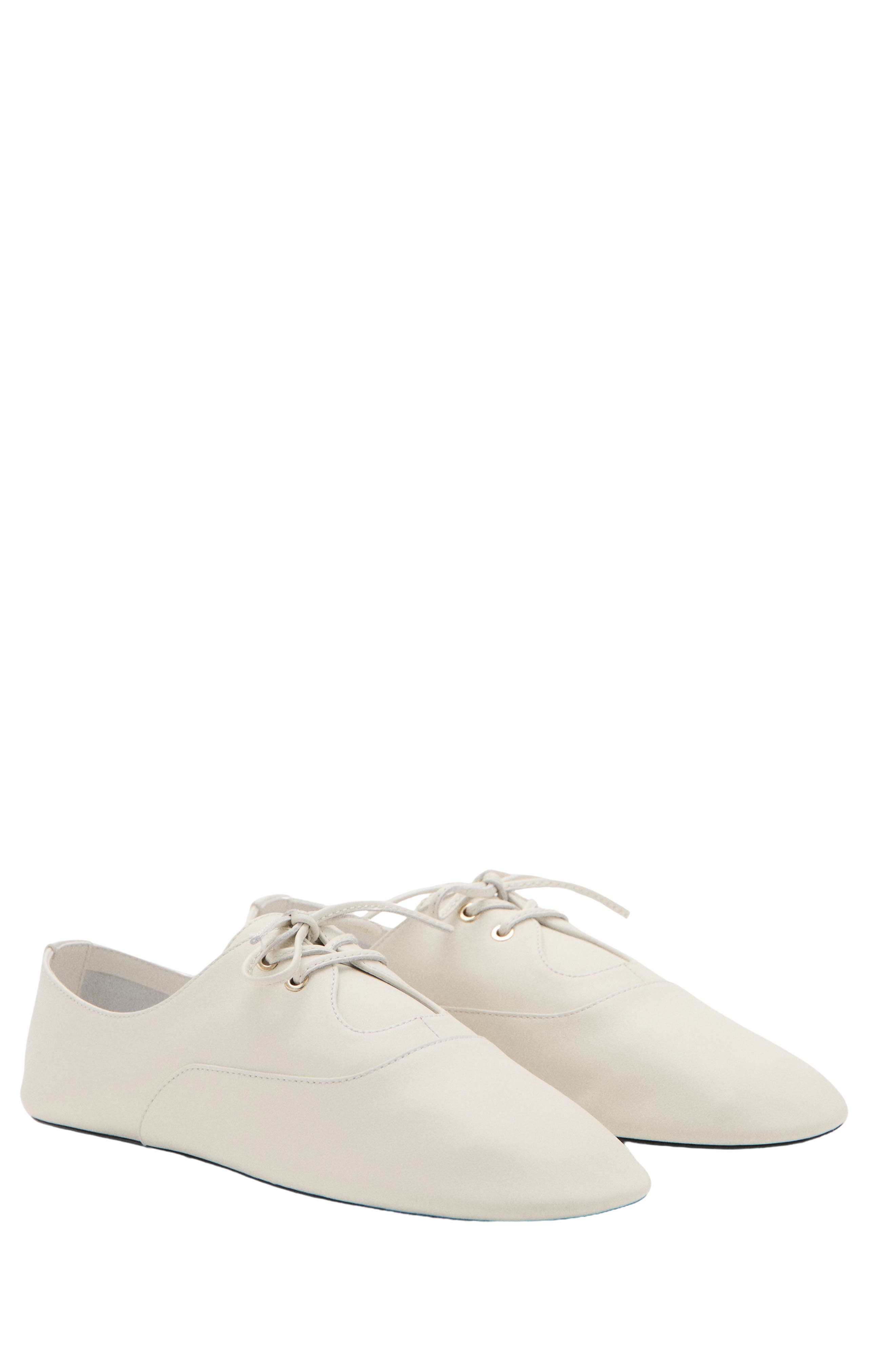 Leather Flat, Main, color, ECRU