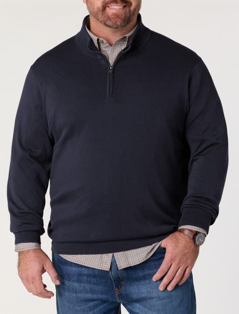 Big & Tall Quarter-zip Pullover Sweater