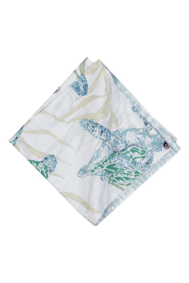Cape Canaveral Sea Turtle Set of 6 Cloth Napkins, Alternate, color, Blue
