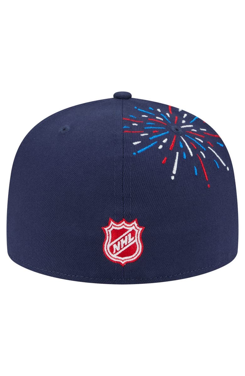 New Era Men's New Era Navy Philadelphia Flyers Americana Fireworks 59FIFTY Fitted Hat, Alternate, color, Navy