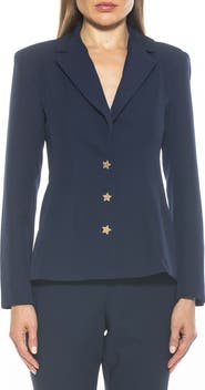 Alexia Admor Gwen Jacket Star Button Blazer