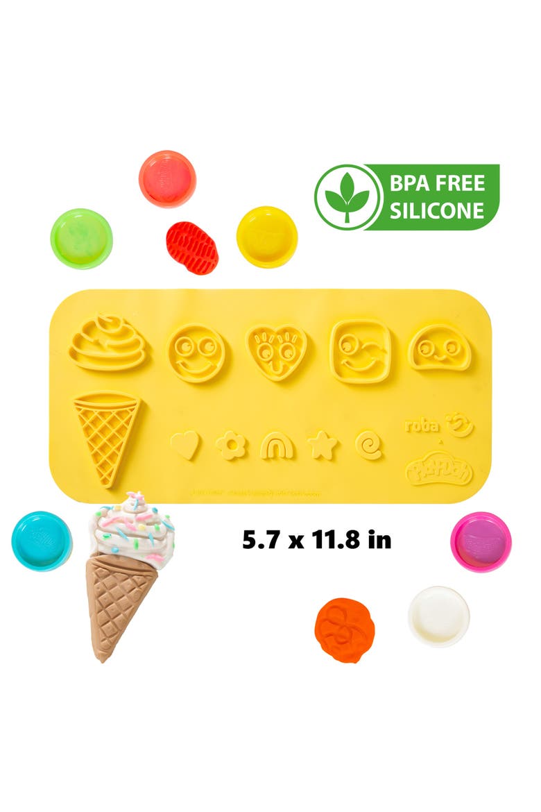 Playdoh Ice Cream Stand Play Center With 12 Containers & Wooden Tools, Age 3+, Alternate, color, Multicolored