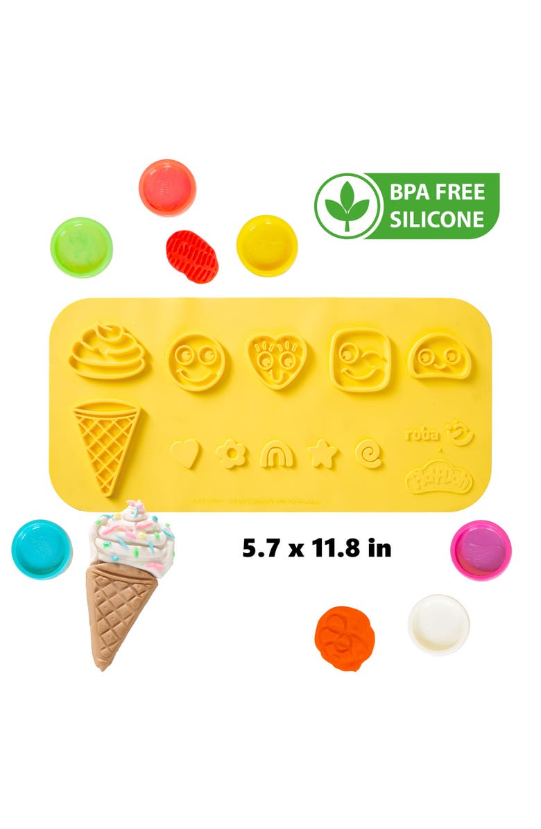 PLAY-DOH Playdoh Ice Cream Stand Play Center With 12 Containers 
Wooden Tools, Age 3+, Alternate, color, Multicolored