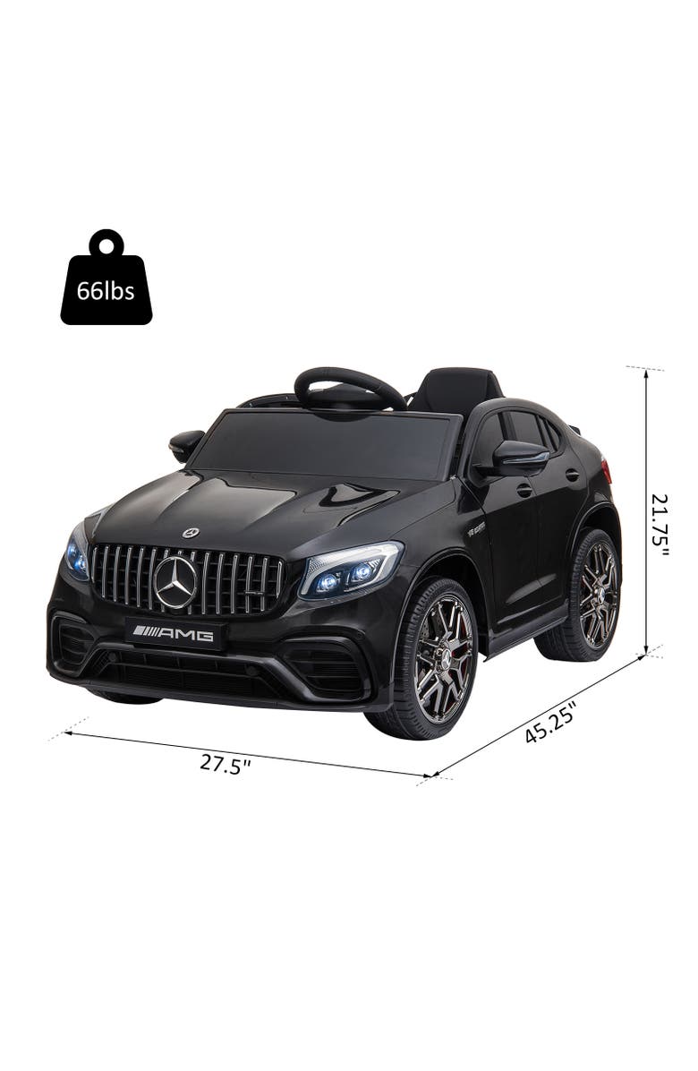 Aosom 12V Ride On Car with Remote Control, Mercedes Benz AMG, 2 Speed, Alternate, color, Black